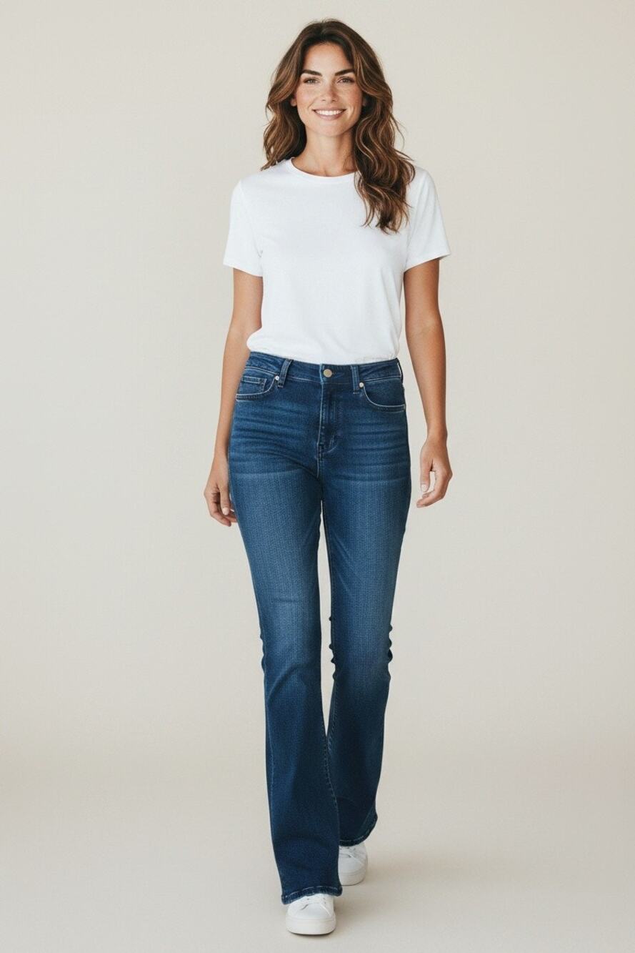 J. McLaughlin Bootcut Jeans Womens 6 Dark Blue Denim Classic 5-Pocket Everyday
